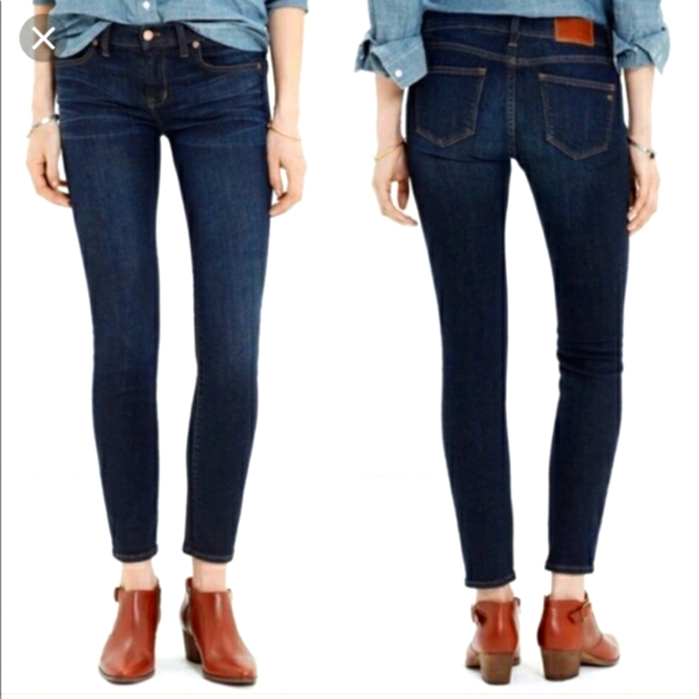 Madewell Skinny Skinny Ankle dark wash jeans
